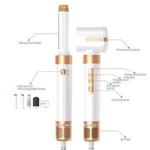 Professional ionic Hair Dryer Brush-Air Styler - 7-in-1 - 1400Watts